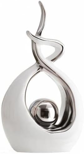 CESTATIVO Home Decor Modern Abstract Art Ceramic Statue, Room Decor, Table Decorations for Living Room Dining Room Office Centerpiece, 27 cm High