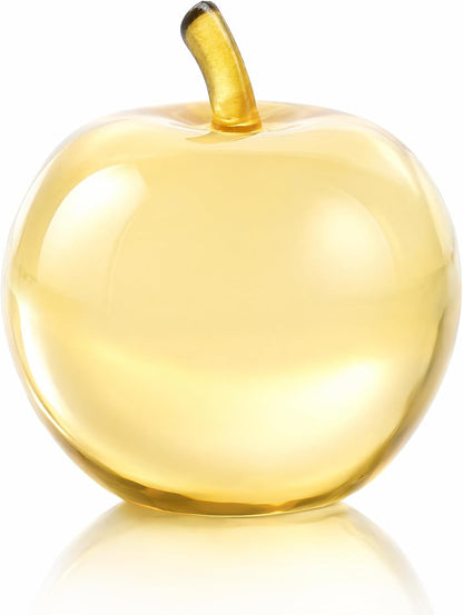 Apple Statue, Transparent Resin Apple Sculpture, Art Fruit Figurine for Home Office Kitchen Decor, for Friends