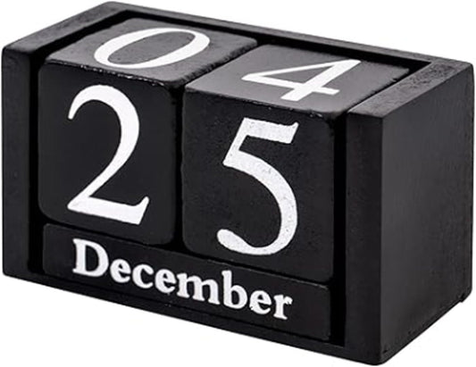 Wooden Perpetual Calendar, Desktop Date Display For Office And Home | Wooden Construction, Reusable Design, Office Desk Accessory, Home Decor Piece, Date Tracking Tool, Workspace Organisation