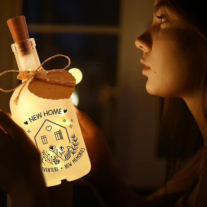 New Home Gifts, House Warming Gifts New Home, Housewarming Gift for Couple Women Family Friend Houseowner, House Warming Bottle Light, Move in Present, Room Decor Ornaments