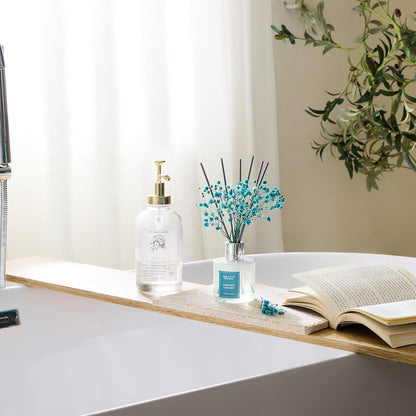 Airkeep Reed Diffuser Set 100ml, Ocean Mist & Sea Salt Oil Diffusers with 8 Reed Sticks, Home Fragrance Reed Diffuser for Bathroom Shelf Decor
