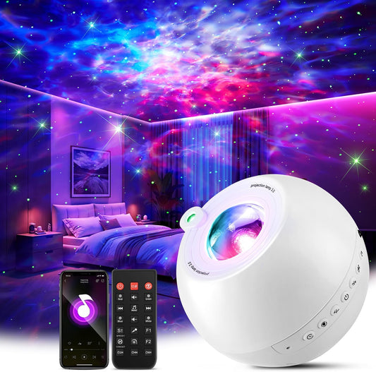 Galaxy Projector,15 Colors, Gifts Girl & Women &Boy, Birthday, White Noise