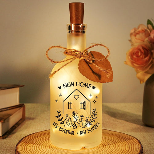 New Home Gifts, House Warming Gifts New Home, Housewarming Gift for Couple Women Family Friend Houseowner, House Warming Bottle Light, Move in Present, Room Decor Ornaments
