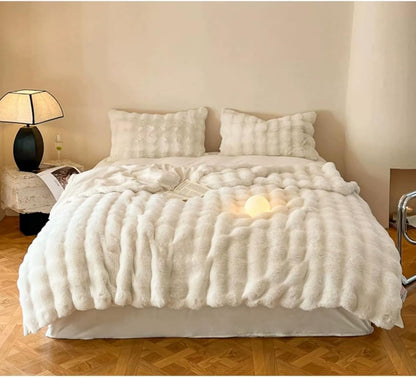Rabbit Fur Luxury Plush Sherpa Throw Blanket