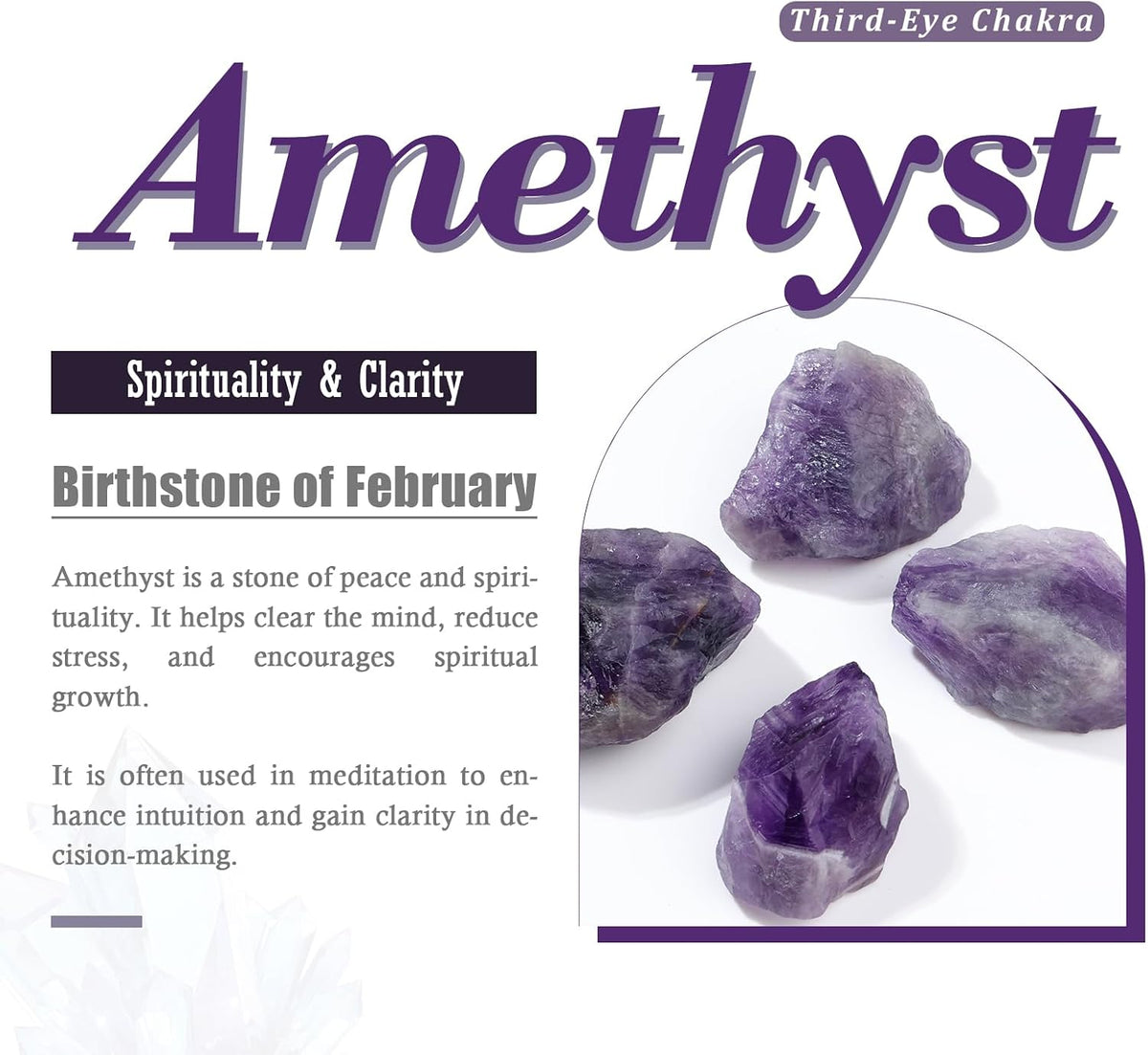 Nupuyai Amethyst Healing Crystal Money Tree for Home Office Decor