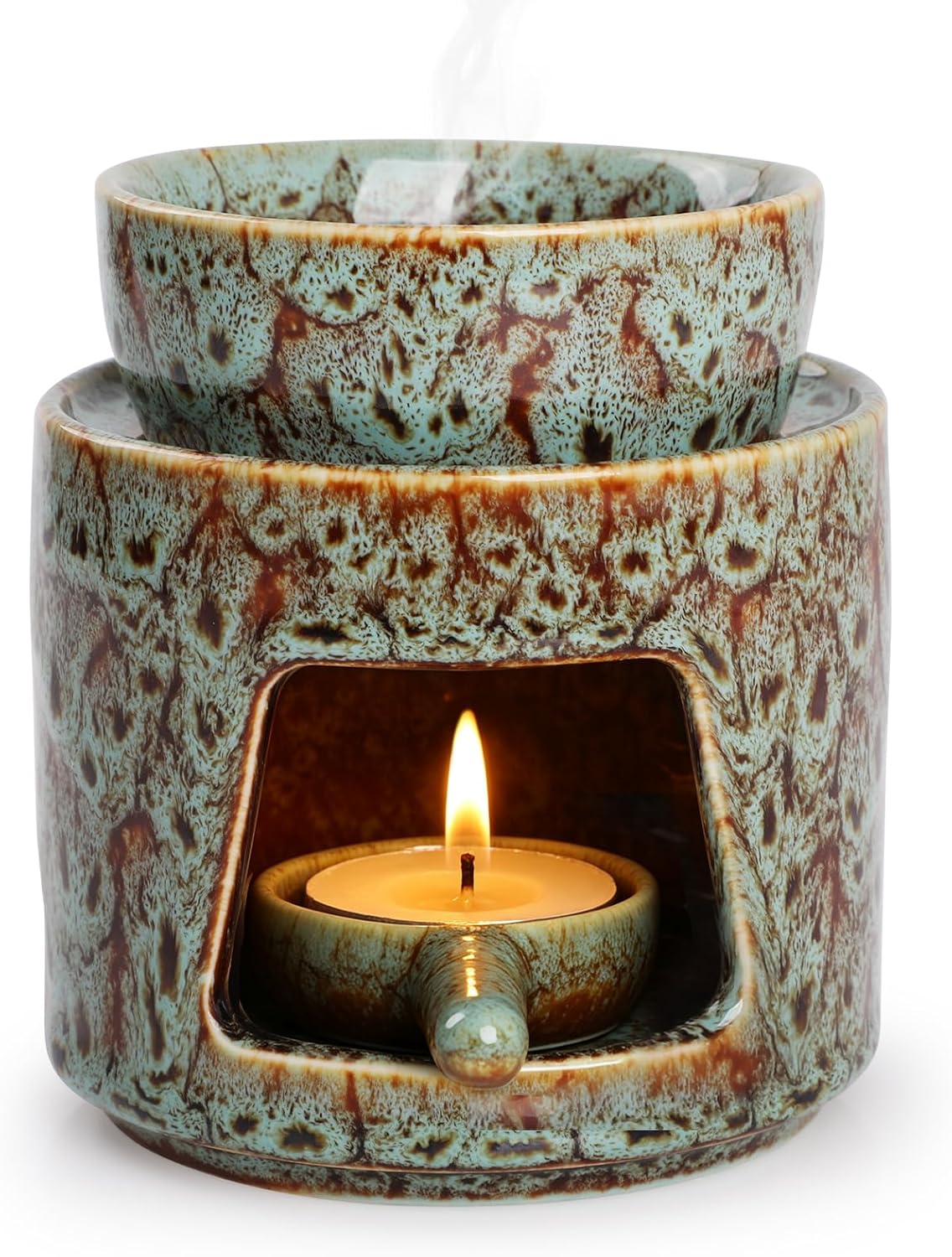 Oil Burner Wax Melt Ceramic Aroma Diffuser Green