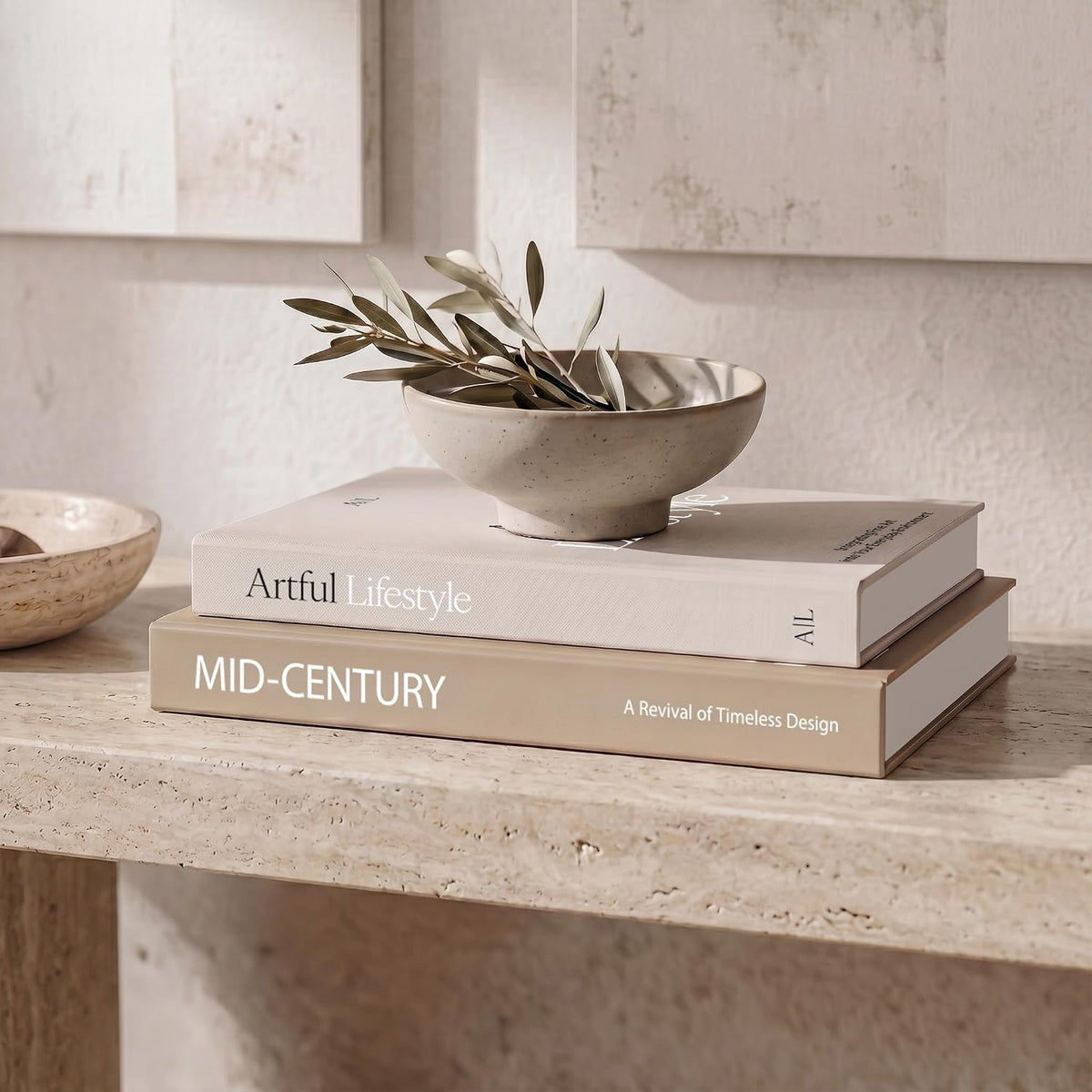 Aesthetic Decorative Books, Set of 2 Elegant Boxes Enhance Your Coffee Table, Bookshelf or Mantle Decor, Beautiful Fake/Fake Books for Modern Home Decor, Storage