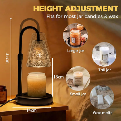 ACED Candle Warmer Lamp with Timer Dimmable, Wax Melt Warmer, Black [Energy Class G]