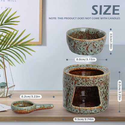 Oil Burner Wax Melt Ceramic Aroma Diffuser Green