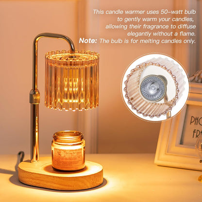 Candeldo Gold Candle Warmer Lamp with Timer
