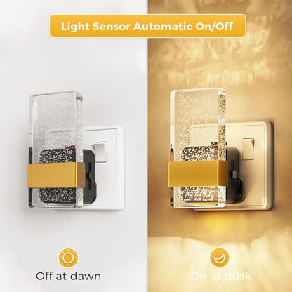LOHAS-LED Night Light Plug in Wall, Dusk to Dawn Sensor, Dimmable | 0-100LM, Warm White 3000K, Modern Nightlight Plug in Wall for Hallway, Bathroom, Stairway [Energy Class F]