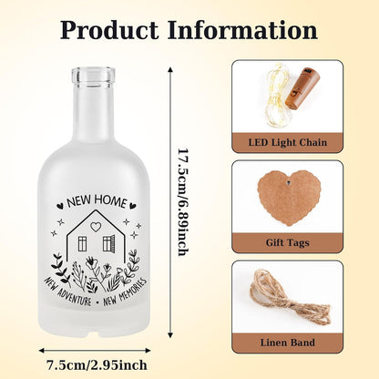 New Home Gifts, House Warming Gifts New Home, Housewarming Gift for Couple Women Family Friend Houseowner, House Warming Bottle Light, Move in Present, Room Decor Ornaments