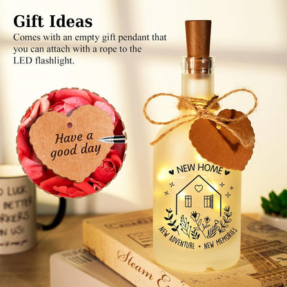 New Home Gifts, House Warming Gifts New Home, Housewarming Gift for Couple Women Family Friend Houseowner, House Warming Bottle Light, Move in Present, Room Decor Ornaments