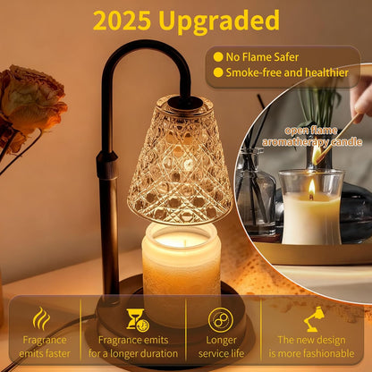 ACED Candle Warmer Lamp with Timer Dimmable, Wax Melt Warmer, Black [Energy Class G]