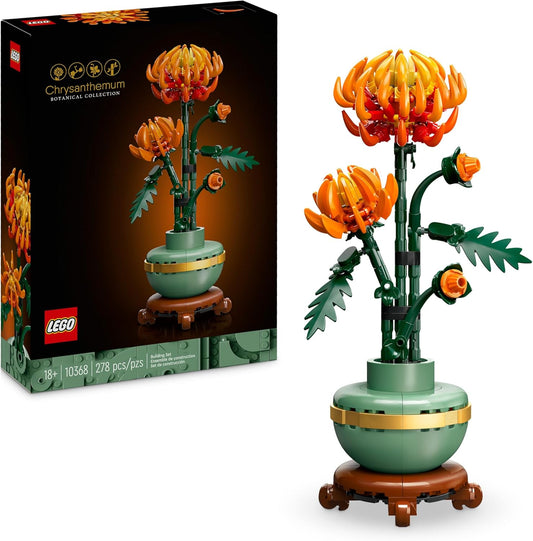 LEGO Botanicals Chrysanthemum - Artificial Flower Building Set - Creative Model Kit for Adults to Build - Faux Plant Gift for Women and Men - DIY Home Office Decor - 10368