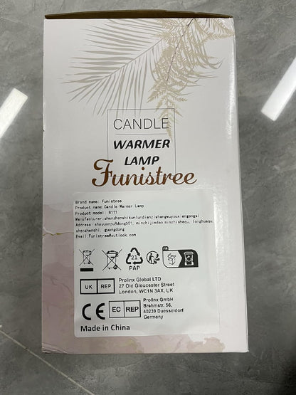 Funistree Black Candle Warmer Lamp Height Adjustable, Gifts for Women Mum [Energy Class C]