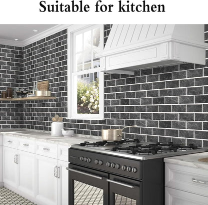 24 Sheets Peel and Stick Wall Tiles Kitchen Self Adhesive Backsplash | wall protector/cooker splashback/tile covers/gas hob cover/stove gap filler DIY home decor waterproof oilproof for bathroom
