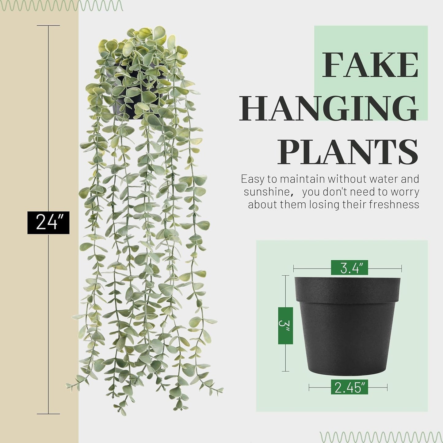 Der Rose Fake Eucalyptus Plants Artificial Plants