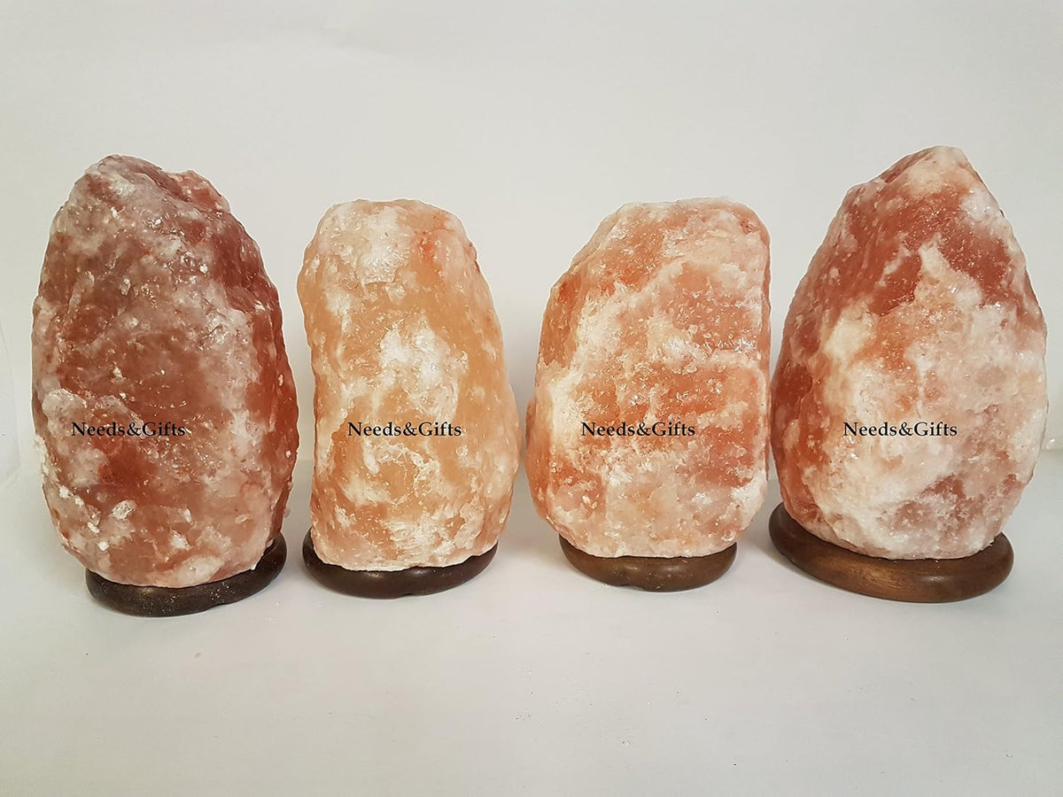 Needs&Gifts 2-3 KG Prime Quality 100% Original Himalayan Crystal Rock Salt Lamp Natural from Foothills of The Himalayas Beautifully Hand Craft Comes with Complete Electric Fitting Guaranteed