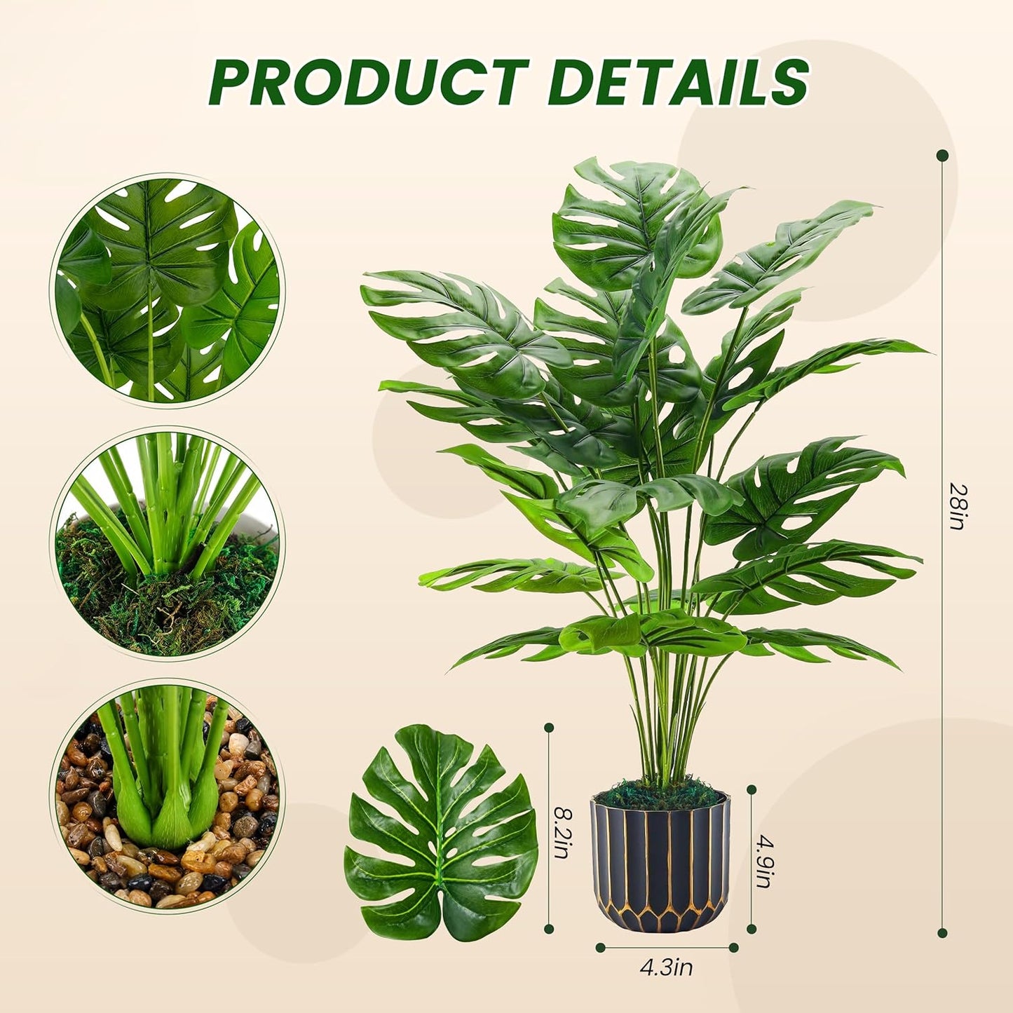 Der Rose Fake Plants Artificial Plants Tall 71cm