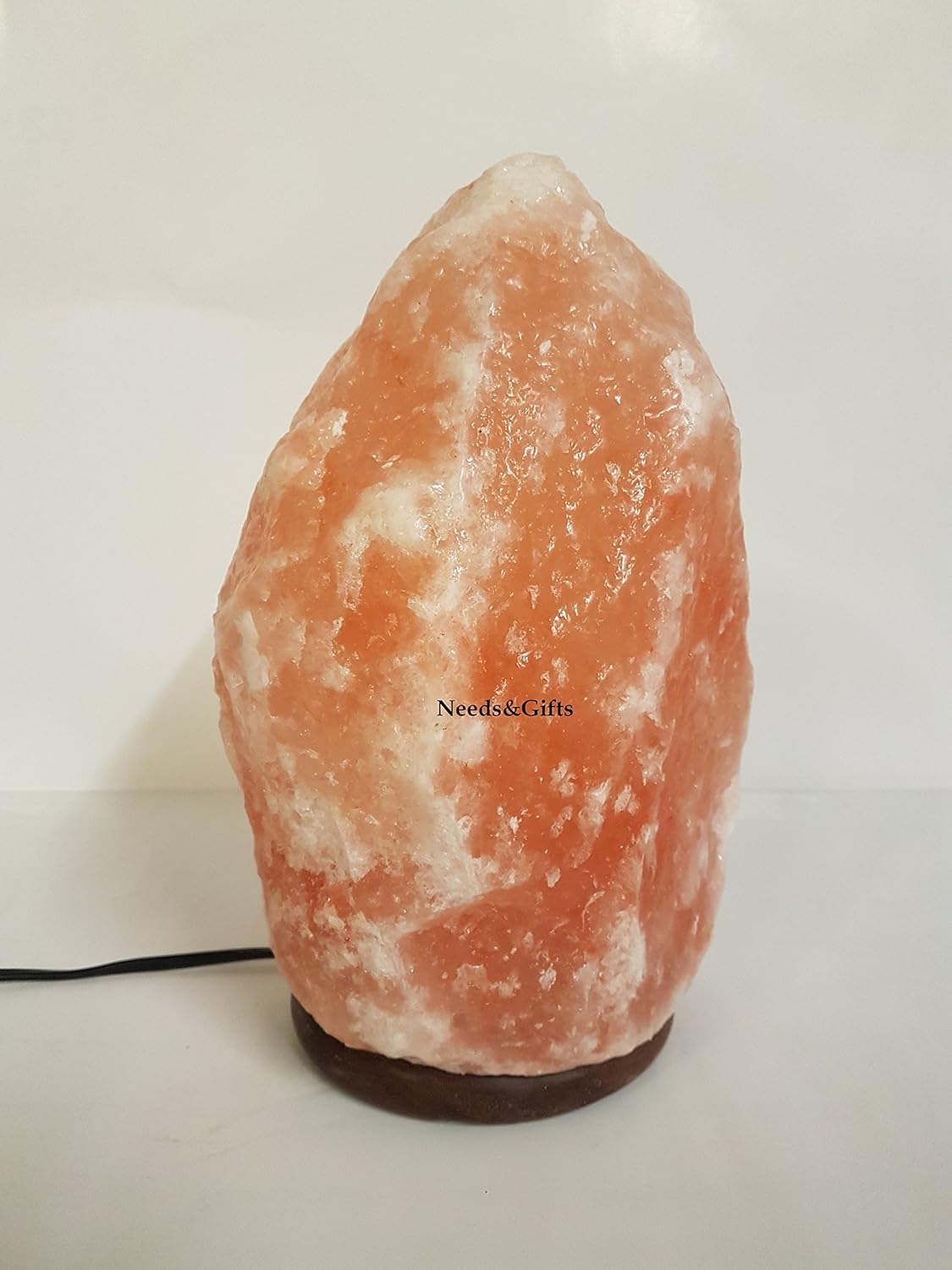 Needs&Gifts 2-3 KG Prime Quality 100% Original Himalayan Crystal Rock Salt Lamp Natural from Foothills of The Himalayas Beautifully Hand Craft Comes with Complete Electric Fitting Guaranteed